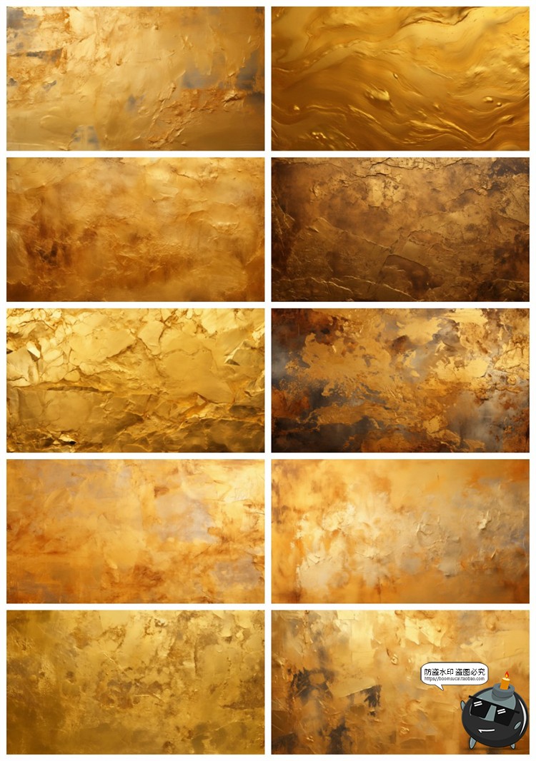 图片[15]-4K金色油漆金漆做旧颜料墙面涂抹肌理纹理背景底纹JPG图片素材-设计猿