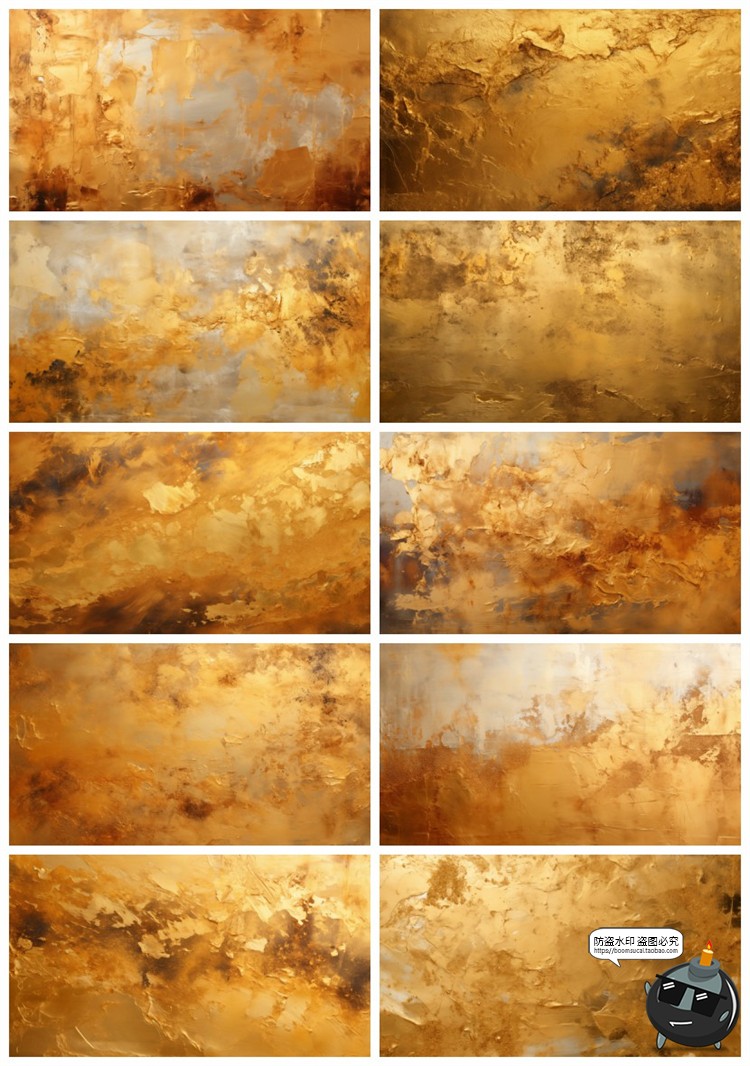 图片[16]-4K金色油漆金漆做旧颜料墙面涂抹肌理纹理背景底纹JPG图片素材-设计猿