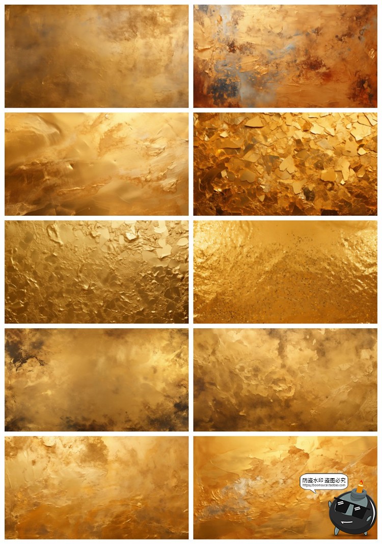 图片[17]-4K金色油漆金漆做旧颜料墙面涂抹肌理纹理背景底纹JPG图片素材-设计猿