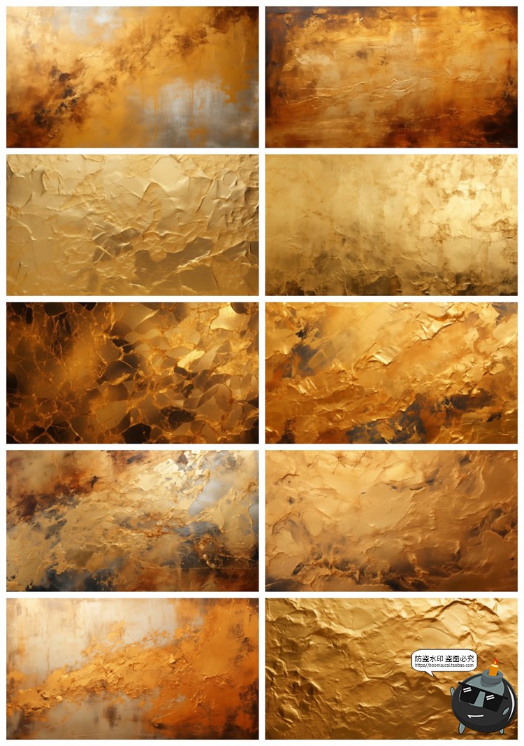 图片[18]-4K金色油漆金漆做旧颜料墙面涂抹肌理纹理背景底纹JPG图片素材-设计猿