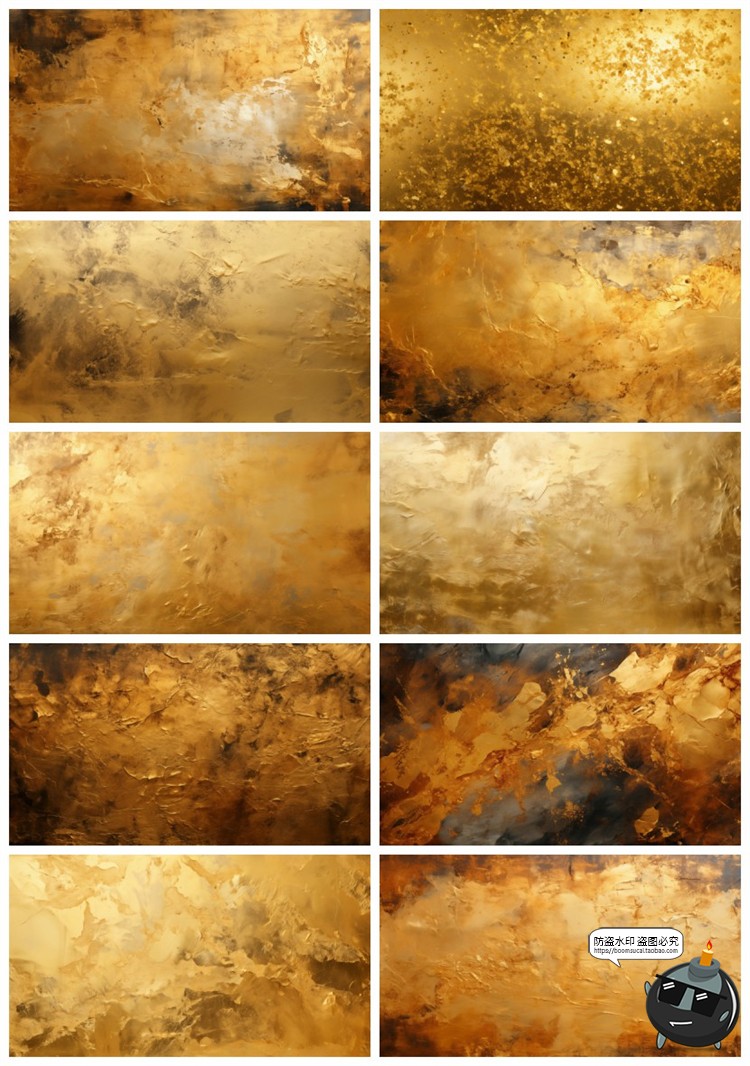 图片[19]-4K金色油漆金漆做旧颜料墙面涂抹肌理纹理背景底纹JPG图片素材-设计猿