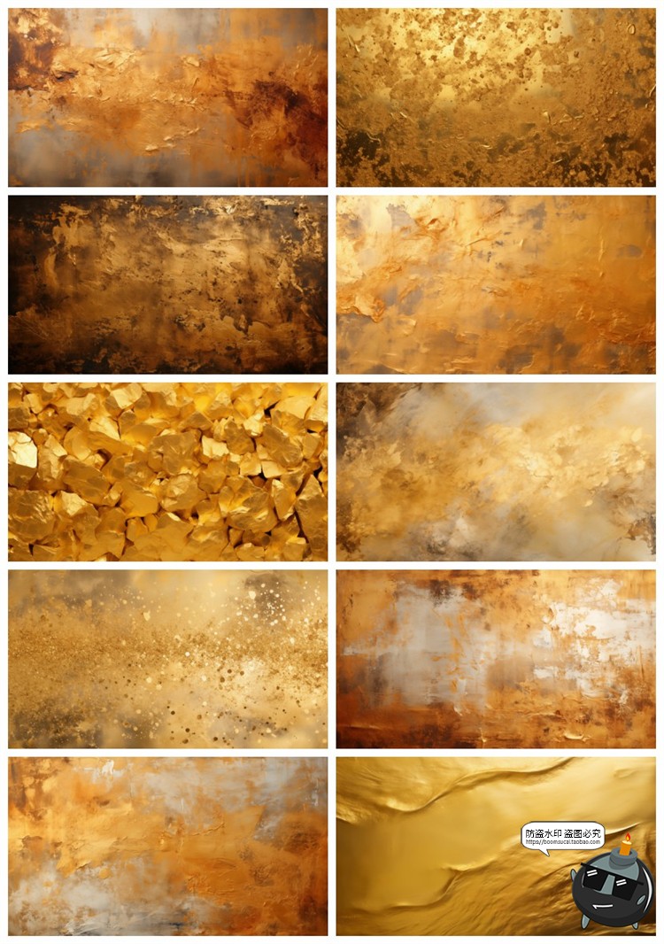 图片[23]-4K金色油漆金漆做旧颜料墙面涂抹肌理纹理背景底纹JPG图片素材-设计猿