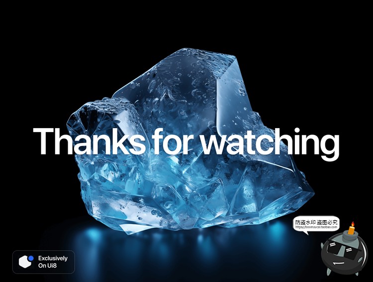 图片[7]-4K幽蓝3D透明晶体水晶冰块结晶冰晶高清背景底纹PNG免抠图片素材-设计猿