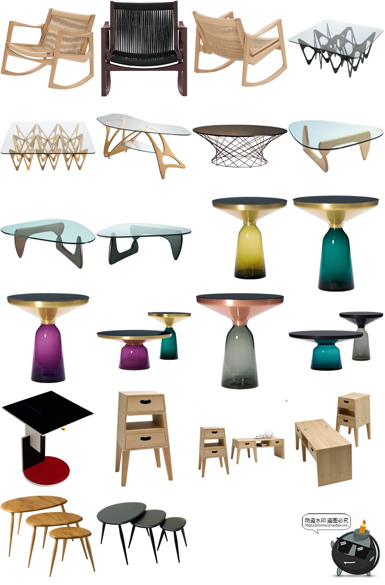 图片[35]-现代简约家具桌椅板凳柜子沙发茶几家居装饰元素PNG免抠图片素材-设计猿