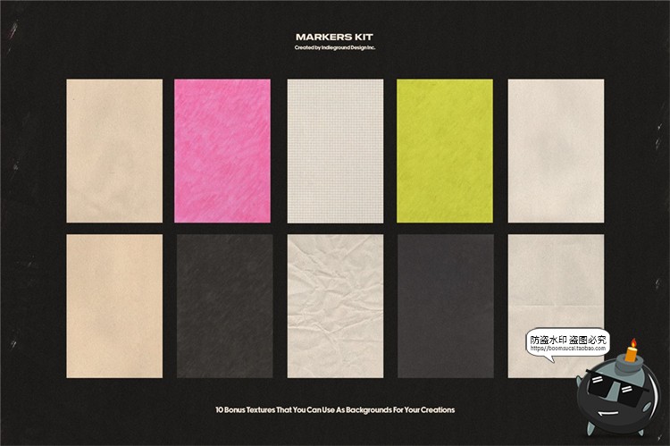 图片[10]-趣味灵感马克笔涂鸦笔触形状图形插画箭头标记PNG免抠装饰PS素材-设计猿