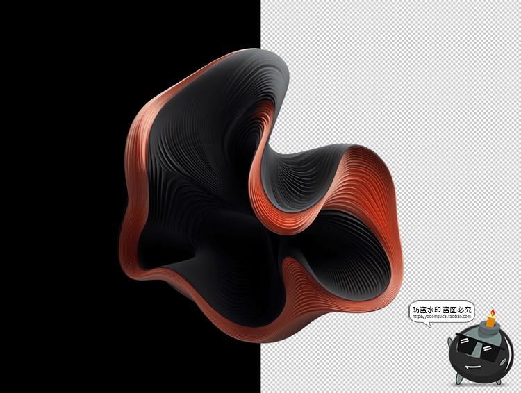 图片[5]-3D科幻波浪扭曲科技艺术抽象立体几何图形主视觉PNG免抠图片素材-设计猿