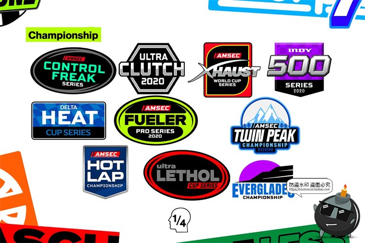 图片[4]-赛车运动汽车贴花logo徽标装饰元素数字队编号图标PNG免抠图素材-设计猿