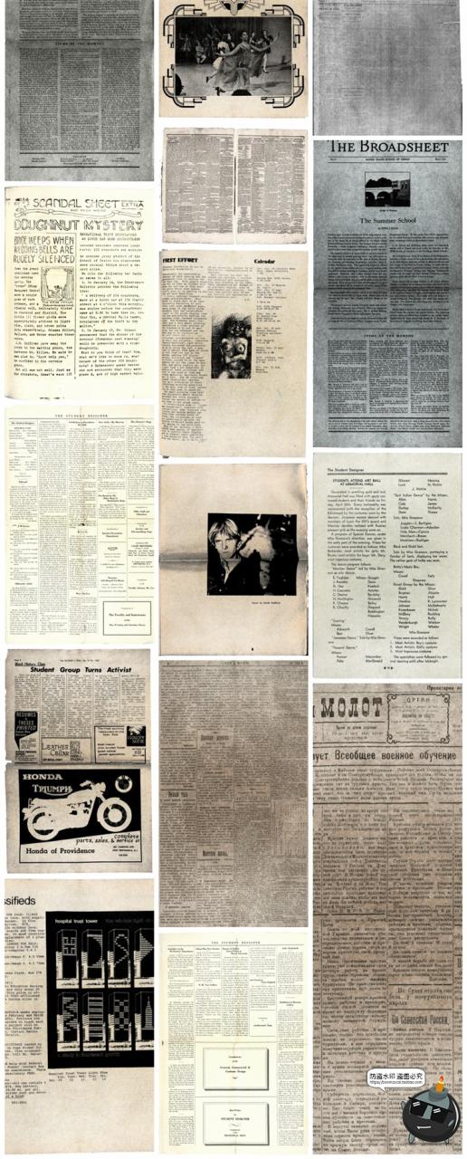 图片[4]-复古做旧磨损褪色边缘欧美老报纸裁剪碎片波普艺术背景JPG图素材-设计猿