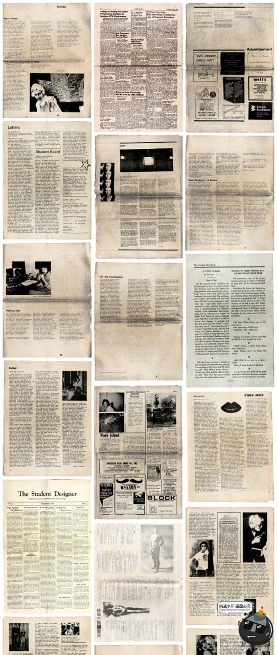 图片[7]-复古做旧磨损褪色边缘欧美老报纸裁剪碎片波普艺术背景JPG图素材-设计猿