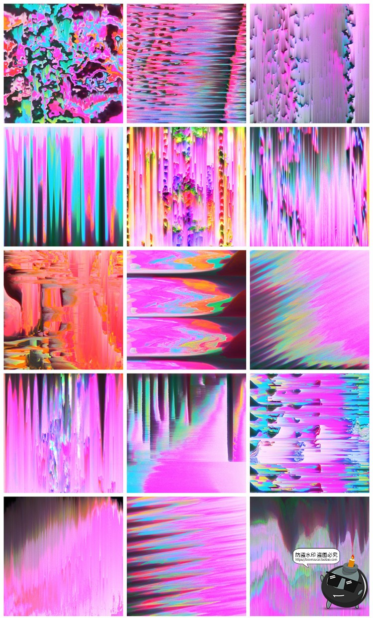 图片[2]-多巴胺鲜艳色彩活力炫酷渐变像素失真故障风艺术背景JPG图片素材-设计猿