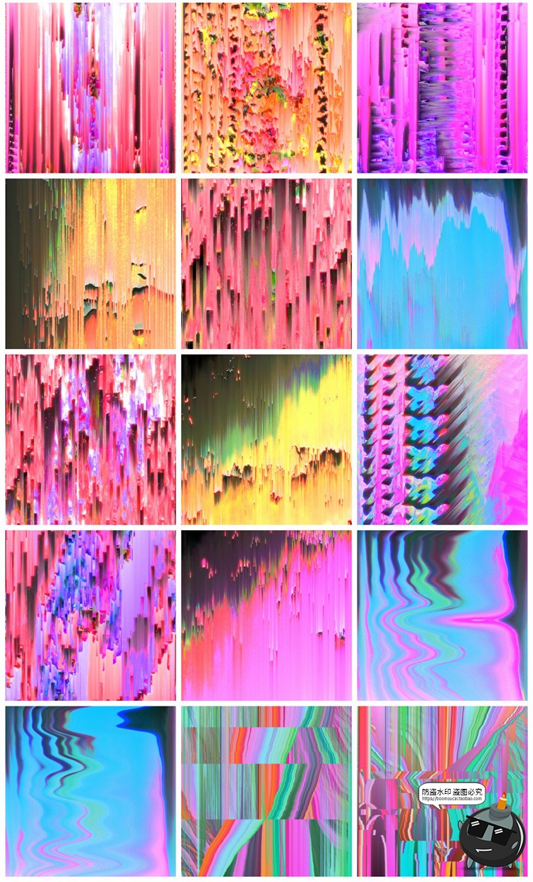 图片[3]-多巴胺鲜艳色彩活力炫酷渐变像素失真故障风艺术背景JPG图片素材-设计猿