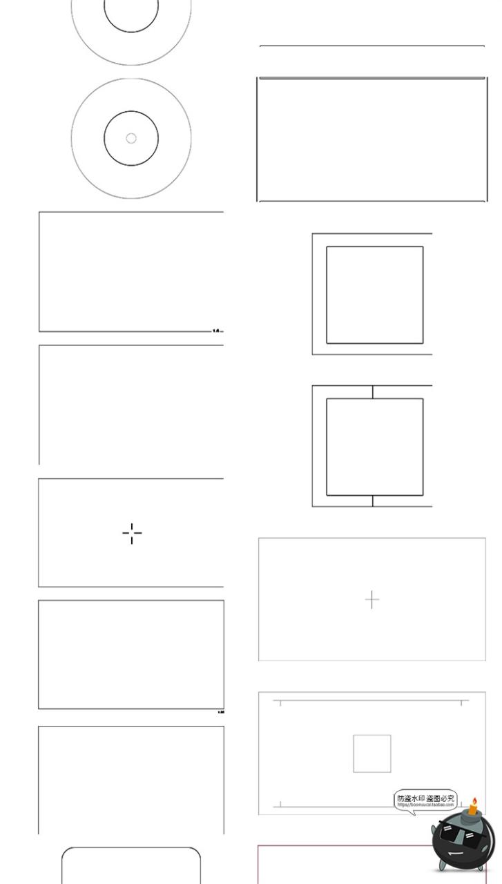 图片[3]-复古胶片电影大片视频取景器相机瞄准边框PNG高清免抠叠加图素材-设计猿