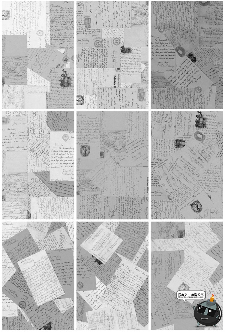 图片[7]-复古做旧泛黄英文草书手稿手写草稿信件牛皮纸背景纹JPG图片素材-设计猿