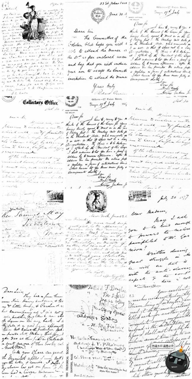 图片[8]-复古做旧泛黄英文草书手稿手写草稿信件牛皮纸背景纹JPG图片素材-设计猿