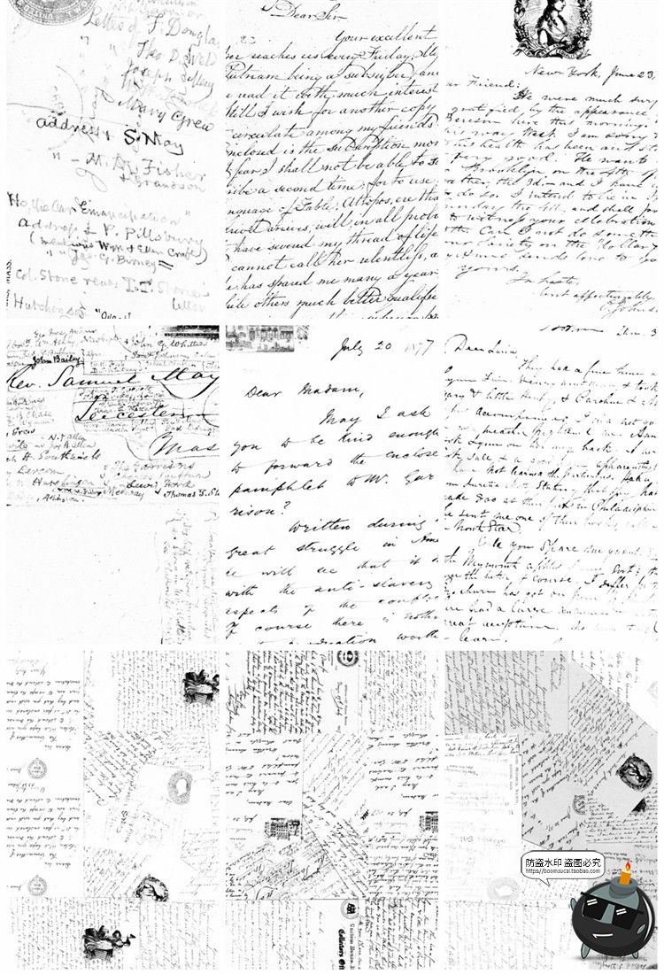 图片[9]-复古做旧泛黄英文草书手稿手写草稿信件牛皮纸背景纹JPG图片素材-设计猿