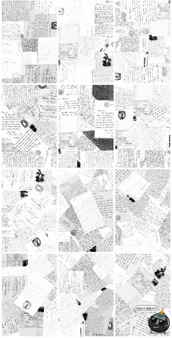 图片[10]-复古做旧泛黄英文草书手稿手写草稿信件牛皮纸背景纹JPG图片素材-设计猿