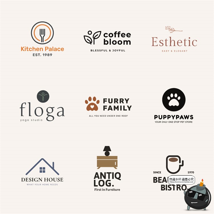 图片[5]-咖啡logo图标奶茶coffee店铺饮品简约线条手绘品牌标志AI矢量素材-设计猿