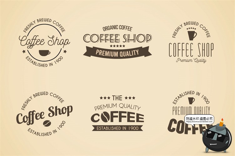 图片[18]-咖啡logo图标奶茶coffee店铺饮品简约线条手绘品牌标志AI矢量素材-设计猿