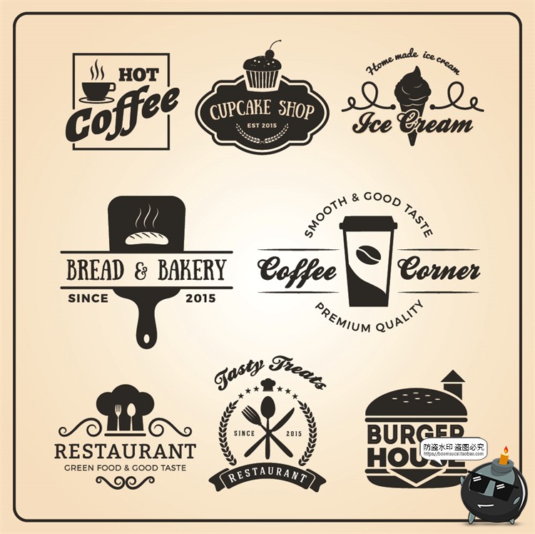 图片[26]-咖啡logo图标奶茶coffee店铺饮品简约线条手绘品牌标志AI矢量素材-设计猿