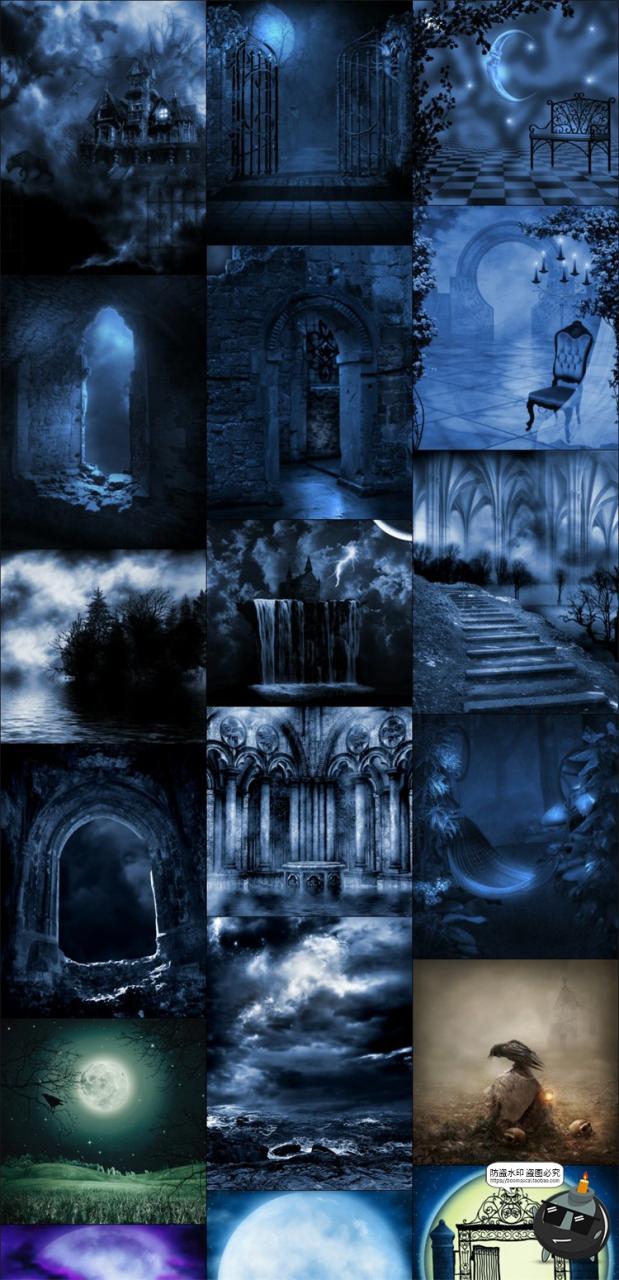 图片[8]-哥特风格建筑暗黑场景童话魔幻深林诡异风景JPG图片后期合成素材-设计猿