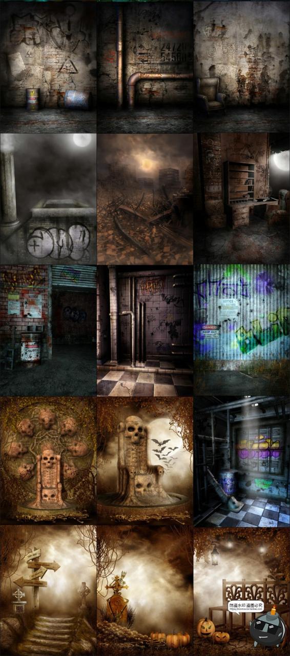 图片[11]-哥特风格建筑暗黑场景童话魔幻深林诡异风景JPG图片后期合成素材-设计猿