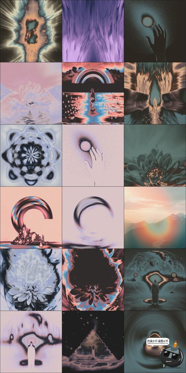 图片[4]-潮流复古迷幻抽象艺术超现实主义梦幻渐变科幻象背景JPG图片素材-设计猿