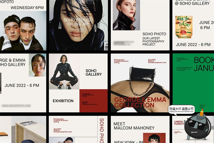 图片[1]-时尚文艺简约极简宣传主图服装品牌海报图文排版标题PSD模板素材-设计猿