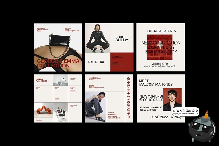 图片[5]-时尚文艺简约极简宣传主图服装品牌海报图文排版标题PSD模板素材-设计猿