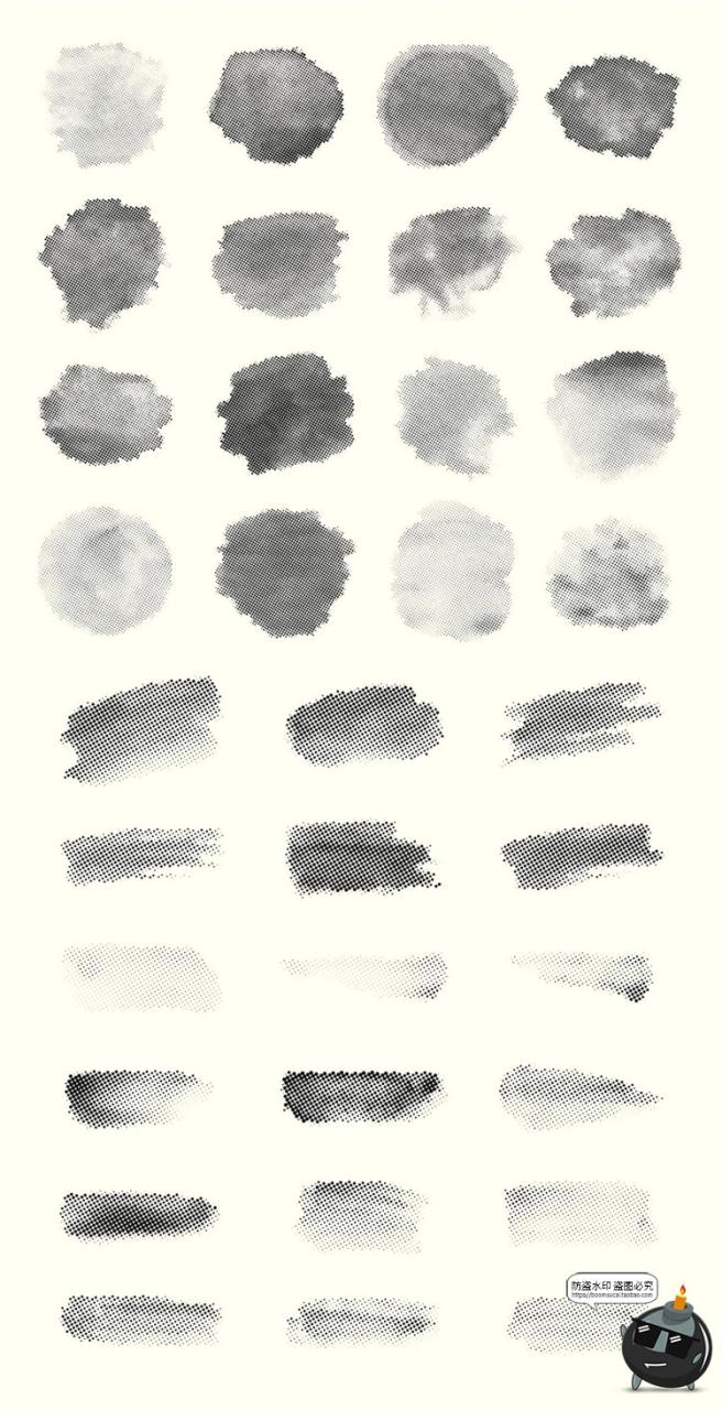 图片[4]-复古半色调做旧纹理肌理质感点状颗粒底纹背景PNG免抠AI矢量素材-设计猿