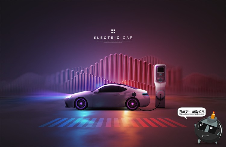 图片[8]-新能源汽车未来科幻自动驾驶智能功能广告海报PSD模板展板PS素材-设计猿