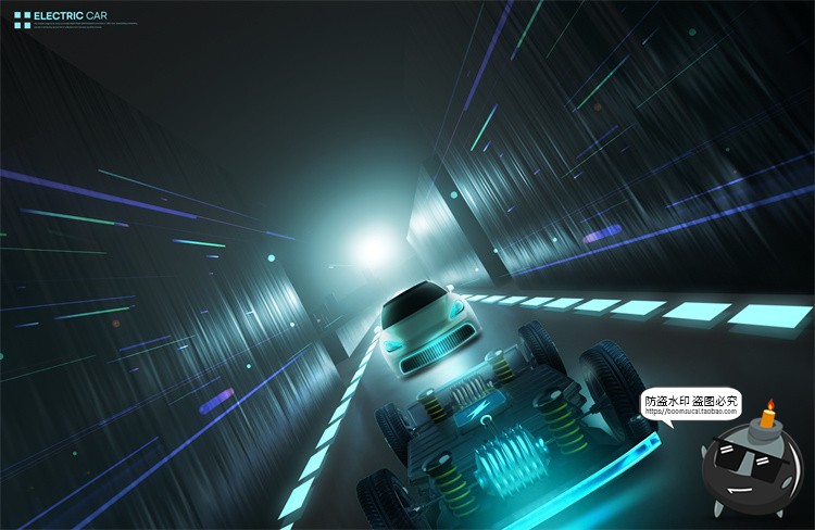 图片[9]-新能源汽车未来科幻自动驾驶智能功能广告海报PSD模板展板PS素材-设计猿