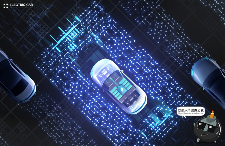 图片[13]-新能源汽车未来科幻自动驾驶智能功能广告海报PSD模板展板PS素材-设计猿