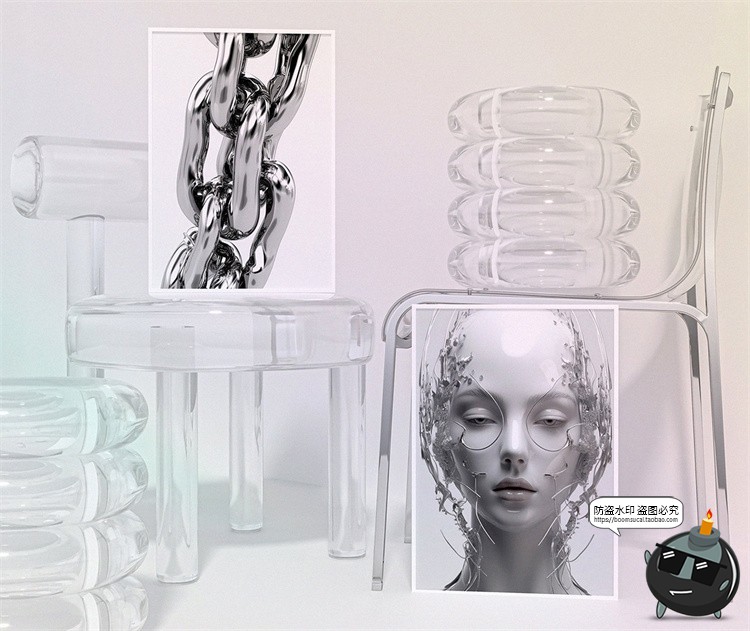 图片[9]-液态机械金属潮流科幻未来镀铬抽象智能创意艺术png免抠图片素材-设计猿