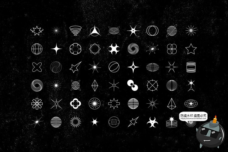 图片[5]-潮流Y2K千禧潮牌神秘抽象艺术几何图形图标Ai矢量PNG免抠SVG素材-设计猿