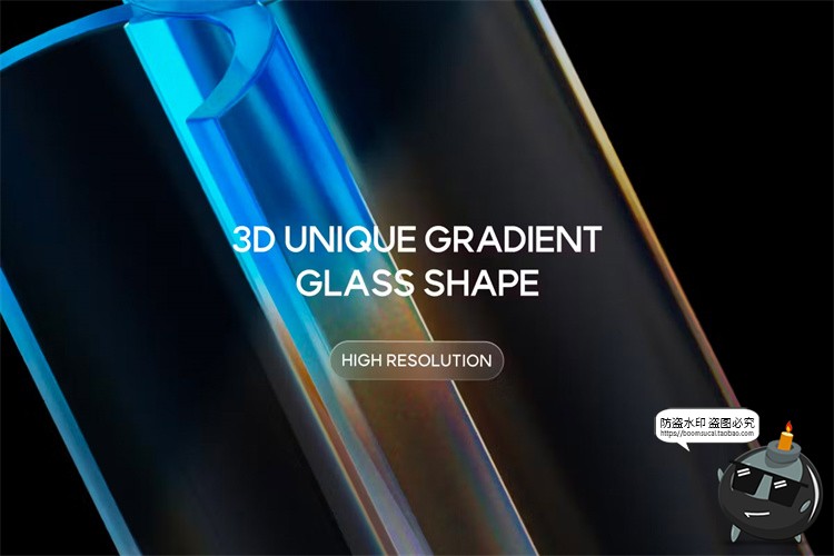 图片[4]-3D渐变半透明亚克力水晶透明板玻璃抽象几何图形PNG免抠图片素材-设计猿