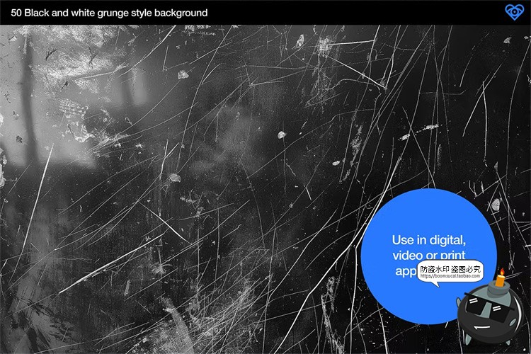 图片[2]-做旧划痕黑白单色故障抽象艺术肌理背景底纹后期合成JPG图片素材-设计猿