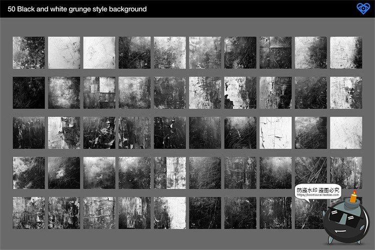 图片[4]-做旧划痕黑白单色故障抽象艺术肌理背景底纹后期合成JPG图片素材-设计猿