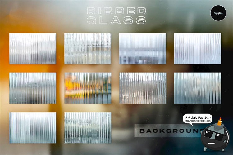 图片[2]-磨砂半透明条形玻璃百叶窗纹理科幻背景叠加JPG图片后期合成素材-设计猿