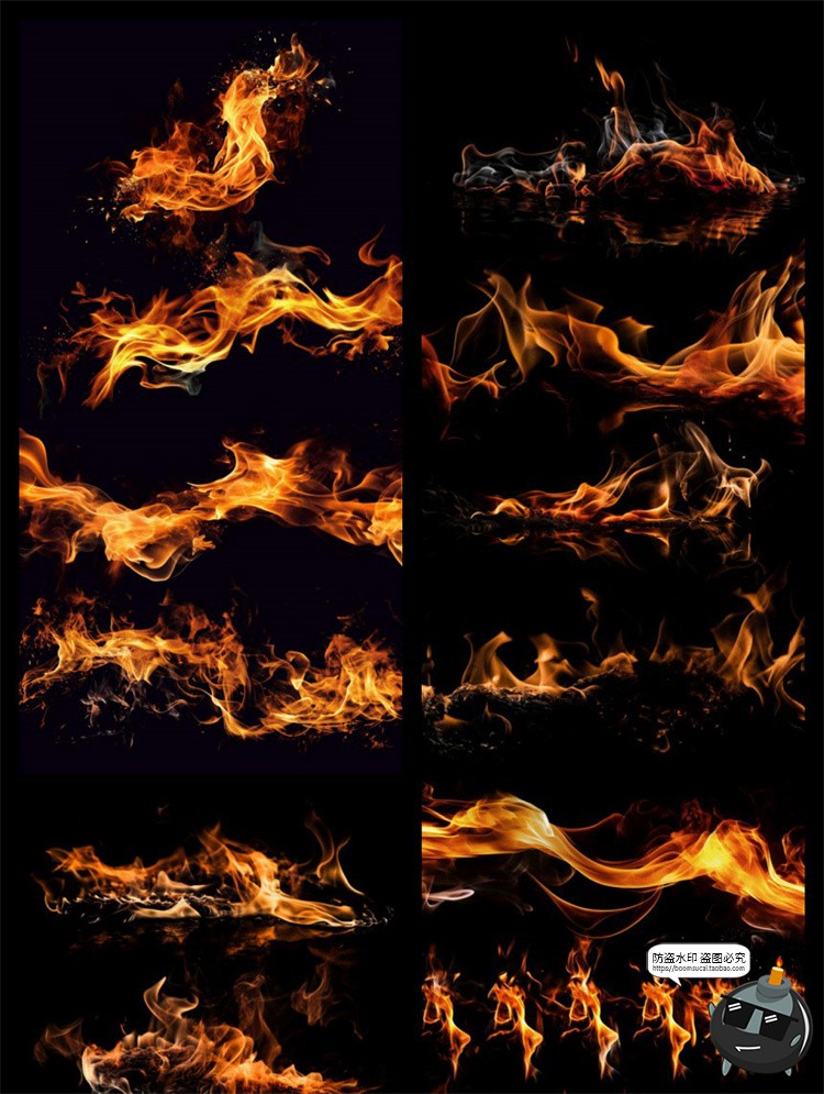 图片[1]-火焰燃烧火花燃烧篝火火堆火苗效果后期装饰元素PSD模板分层素材-设计猿