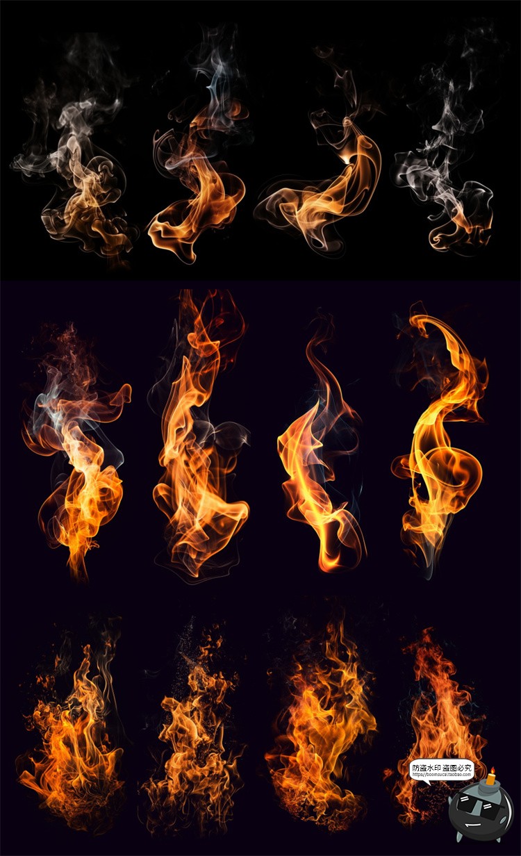 图片[4]-火焰燃烧火花燃烧篝火火堆火苗效果后期装饰元素PSD模板分层素材-设计猿