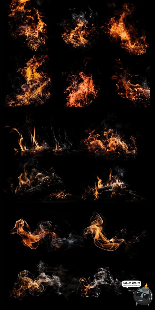 图片[6]-火焰燃烧火花燃烧篝火火堆火苗效果后期装饰元素PSD模板分层素材-设计猿