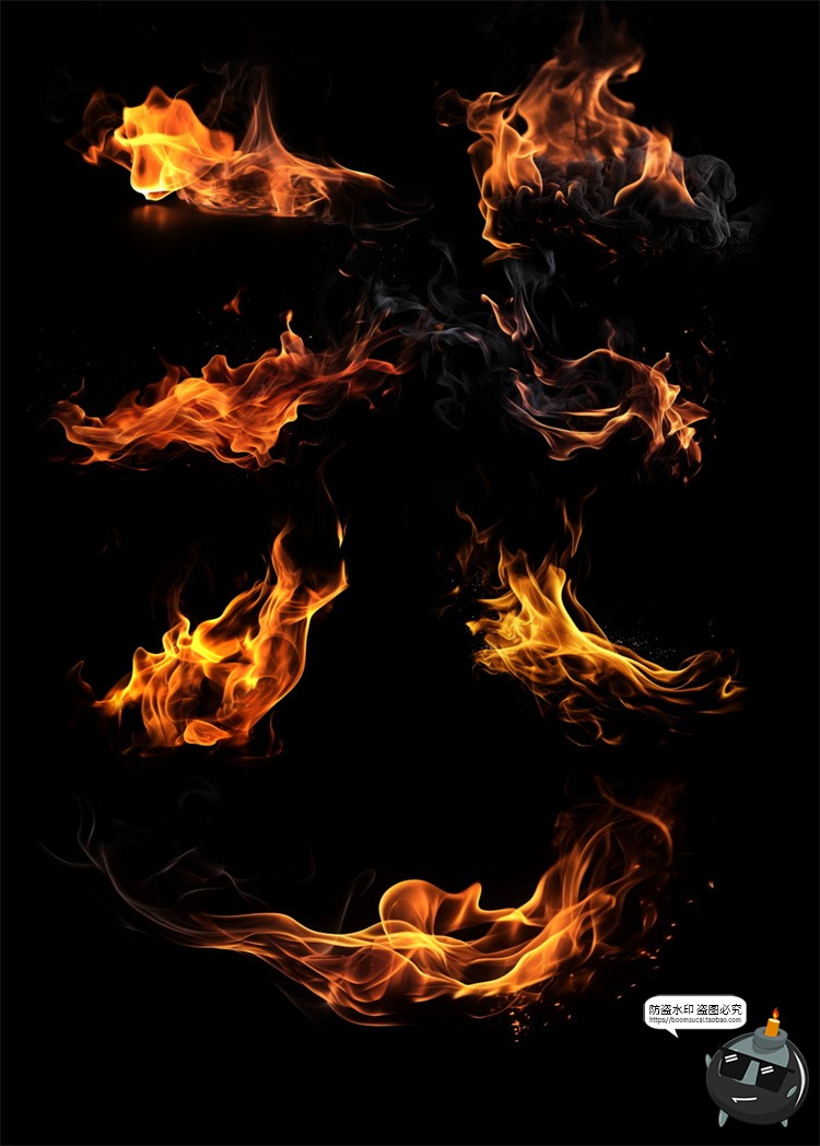 图片[8]-火焰燃烧火花燃烧篝火火堆火苗效果后期装饰元素PSD模板分层素材-设计猿