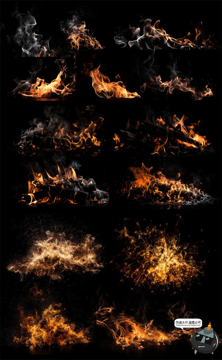 图片[13]-火焰燃烧火花燃烧篝火火堆火苗效果后期装饰元素PSD模板分层素材-设计猿