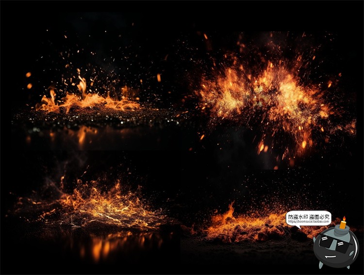 图片[18]-火焰燃烧火花燃烧篝火火堆火苗效果后期装饰元素PSD模板分层素材-设计猿