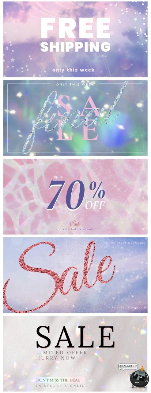 图片[3]-轻奢璀璨时尚精致闪亮梦幻耀眼极简海报广告背景排版PSD模板素材-设计猿