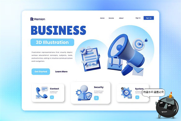 图片[5]-立体商业营销总结汇报创意3D卡通icon图标PNG免抠PSD+Blend素材-设计猿