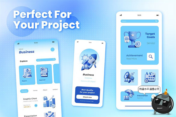 图片[7]-立体商业营销总结汇报创意3D卡通icon图标PNG免抠PSD+Blend素材-设计猿