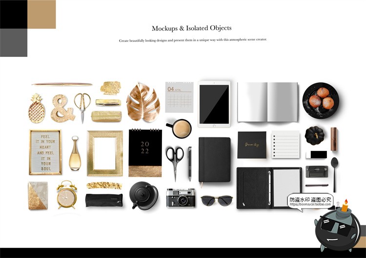 图片[2]-场景vi创作剪切拼贴桌面办公装饰元素png免抠图PSD模板素材合集包-设计猿