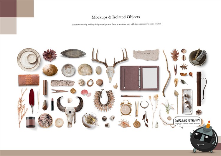 图片[5]-场景vi创作剪切拼贴桌面办公装饰元素png免抠图PSD模板素材合集包-设计猿