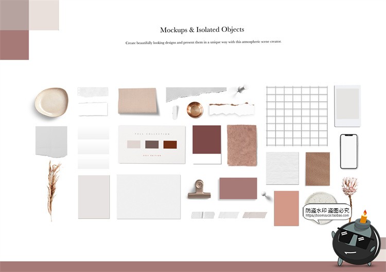 图片[13]-场景vi创作剪切拼贴桌面办公装饰元素png免抠图PSD模板素材合集包-设计猿